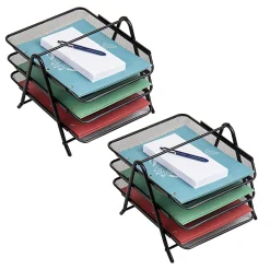 Mind Reader 3-Tier Paper Tray Desktop Organizer, File Storage, 10