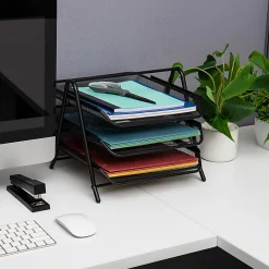 Mind Reader 3-Tier Paper Tray Desktop Organizer, File Storage, 10