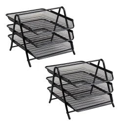 Mind Reader 3-Tier Paper Tray Desktop Organizer, File Storage, 10