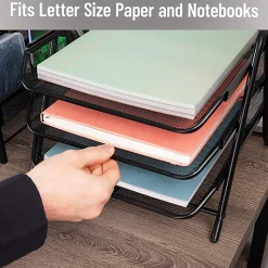 Mind Reader 3-Tier Paper Tray Desktop Organizer File Storage, 10