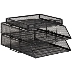 Mind Reader 2-Tier Paper Tray With Top Supply Compartment, 6-3/4