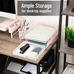 Mind Reader 2-Tier Paper Tray With Top Supply Compartment, 6-3/4