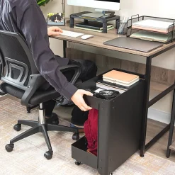 Mind Reader 2-Tier Under Desk Rolling Cart, 23-1/2