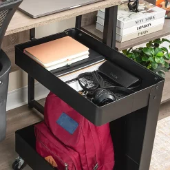 Mind Reader 2-Tier Under Desk Rolling Cart, 23-1/2