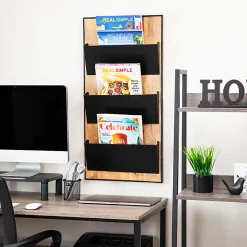 Mind Reader 3-Tier Wall-Mounted File Organizer, 32-1/4
