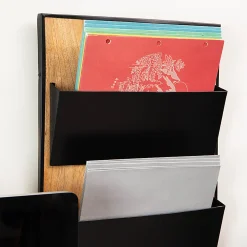 Mind Reader 3-Tier Wall-Mounted File Organizer, 32-1/4