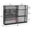 Mind Reader 4-Tier Wall Mount Vertical File Storage With Shelves, 16"H x 4"W x 22-1/2"D, Black