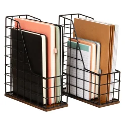 Mind Reader Vertical File Organizer, 12”H x 9-3/4”W x 4”D, Black, Total Qty 1