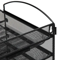 Mind Reader Wall Mountable 4-Tier Paper Tray Desktop Organizer, 11-1/2