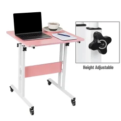 Mind Reader 19.5"W Standing Desk Adjustable Height Laptop Workstation, Pink