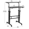 Mind Reader 19.5"W Standing Desk Adjustable Height Laptop Workstation, Black