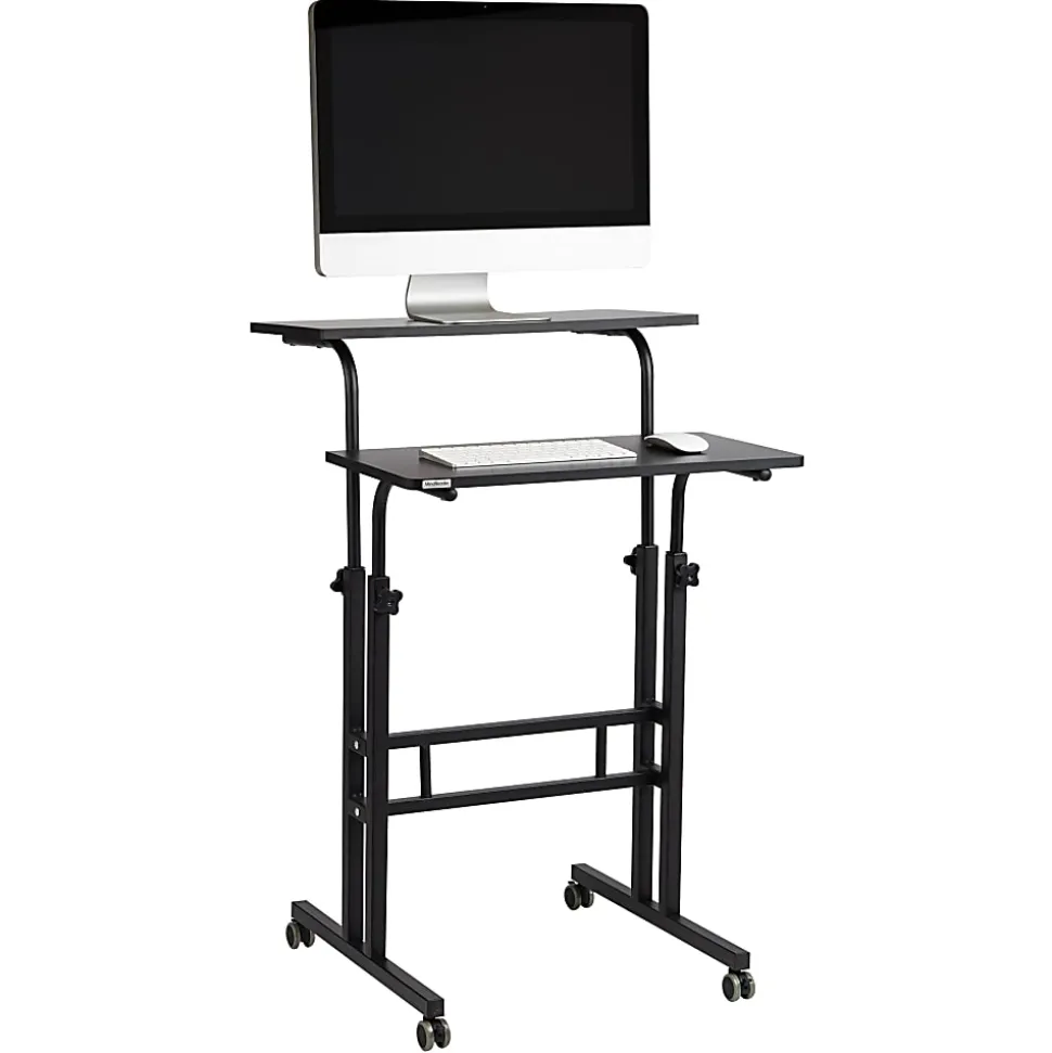 Mind Reader 19.5"W Standing Desk Adjustable Height Laptop Workstation, Black