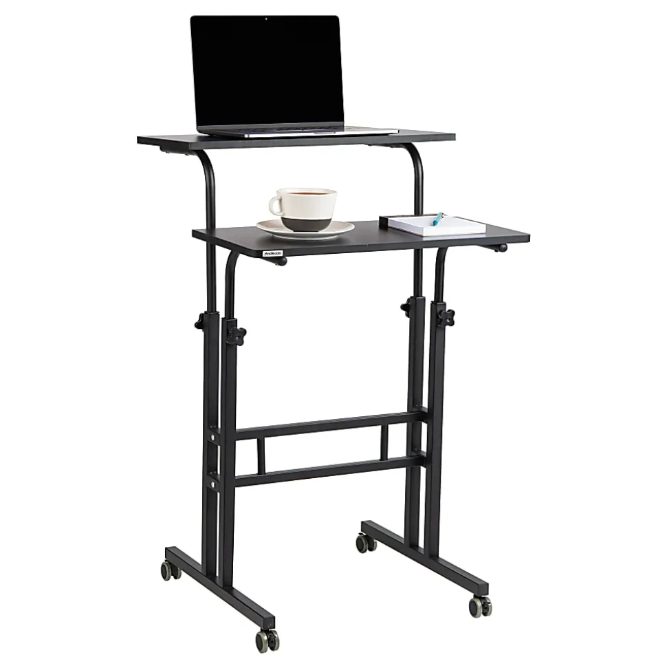 Mind Reader 19.5"W Standing Desk Adjustable Height Laptop Workstation, Black