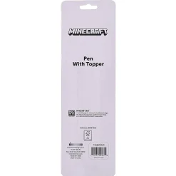 Minecraft 2D Licensed Topper Ballpoint Pen, Medium Point, 0.77 mm, Blue Ink, Quantity 1