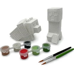 Minecraft 2 Pack Paint Your Own Figurines, 5.5