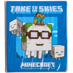 Minecraft 3-Ring Licensed 1 Inch Vinyl Binder, 11.5"H x 10"W, Quantity 1