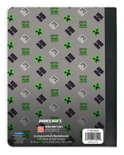 Minecraft Wide Ruled Composition Notebook, 9.5" x 7.25", 100 Sheets