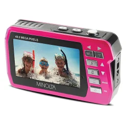 Minolta MN40WP 48.0-Megapixel Waterproof Digital Camera, Pink