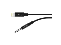 3.5 mm Audio Cable With Lightning Connector 6 Ft, Black