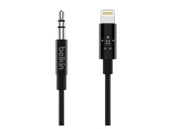 3.5 mm Audio Cable With Lightning Connector, 3 Ft, Black