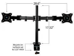 3M™ MM200B Dual Monitor Mount, 24