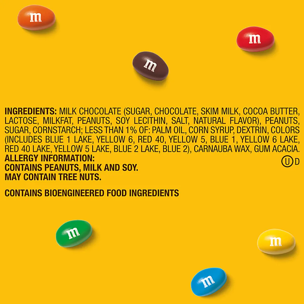 M&M's® Milk Chocolate Peanut Candies Jar, 62 Oz