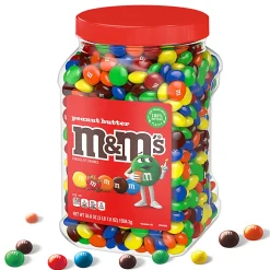 M&M's Peanut Butter Milk Chocolate Candy Jar, 55 Oz