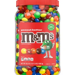 M&M's Peanut Butter Milk Chocolate Candy Jar, 55 Oz