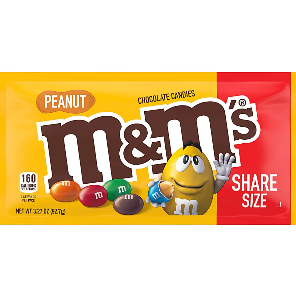 M&M's® Peanut Chocolate Candies, 3 Oz Bag