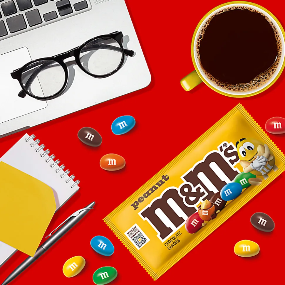 M&M's® Peanut Chocolate Candies, 1.74 Oz, Box Of 48