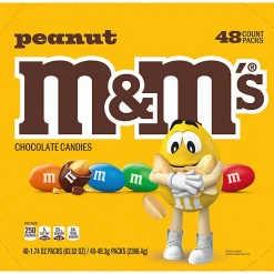 M&M's® Peanut Chocolate Candies, 1.74 Oz, Box Of 48