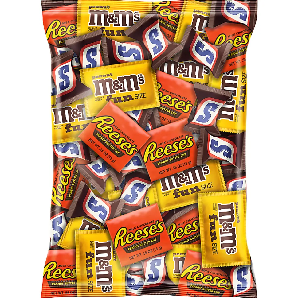 M&M's Peanut, Snickers And Reese's Minis Candy Variety Mix, 53 Oz, Total Qty 1