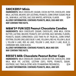 M&M's Peanut, Snickers And Reese's Minis Candy Variety Mix, 53 Oz, Total Qty 1