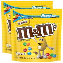 M&M's SUP Party Bag Peanut, 38 oz, 2 Pack