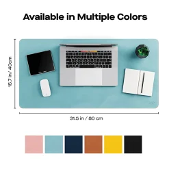 Mobile Pixels PU Leather Desk Mat, Hazel Blue