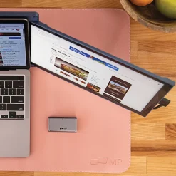 Mobile Pixels PU Leather Desk Mat, Coral Pink