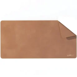 Mobile Pixels PU Leather Desk Mat, 31-1/2" x 15-3/4", Oak Brown