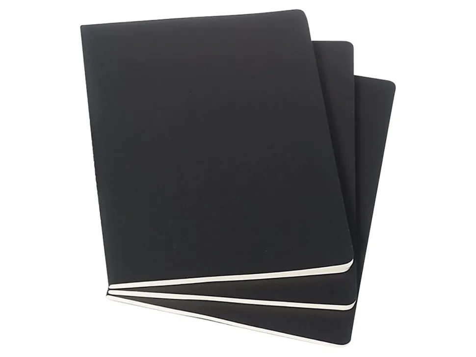 Moleskine Cahier Journals, Extra Large, 7.5" x 10", Ruled, 120 Pages, Black, Set Of 3 Journals