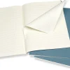 Moleskine Cahier Journals, Extra Large, 7.5" x 10", Ruled, 120 Pages, Brisk Blue, Set Of 3 Journals