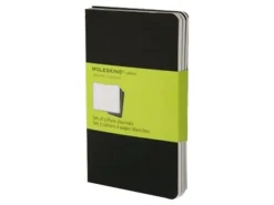 Moleskine Cahier Journals, 3-1/2" x 5-1/2", Black, Set of 3 Journals