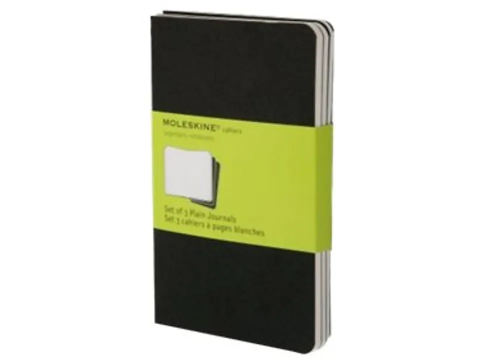 Moleskine Cahier Journals, 3-1/2" x 5-1/2", Black, Set of 3 Journals
