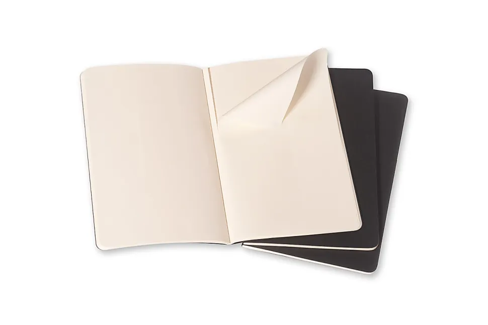 Moleskine Cahier Journals, 3-1/2" x 5-1/2", Black, Set of 3 Journals