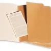 Moleskine Cahier Journals, 5" x 8-1/4", Faint Ruled, 80 Pages (40 Sheets), Kraft Brown, Set Of 3 Journals