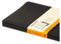 Moleskine Cahier Journals, 5" x 8-1/4", Ruled, 80 Pages, Black, Set Of 3 Journals
