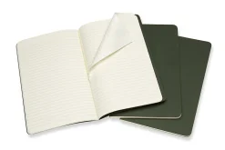Moleskine Cahier Journals, 5" x 8-1/4", Ruled, 80 Pages, Myrtle Green, Pack Of 3 Journals