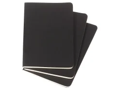 Moleskine Cahier Journals, 3-1/2" x 5-1/2", Ruled, 64 Pages, Black, Set Of 3 Journals
