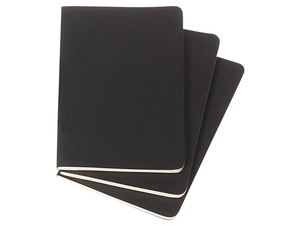 Moleskine Cahier Journals, 3-1/2" x 5-1/2", Ruled, 64 Pages, Black, Set Of 3 Journals