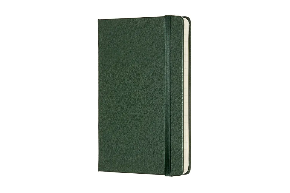 Moleskine Classic Collection Hard Cover Notebook, 3-1/2” x 5-1/2”, 1 Subject, Faint Ruled, 192 Sheets, Myrtle Green