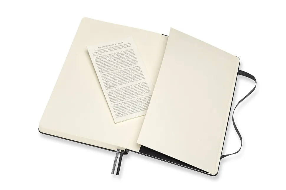 Moleskine Classic Expanded Hard Cover Notebook, 5" x 8-1/4", Ruled, 400 Pages, Black