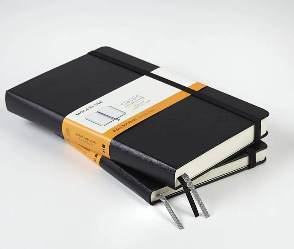 Moleskine Classic Expanded Hard Cover Notebook, 5" x 8-1/4", Ruled, 400 Pages, Black
